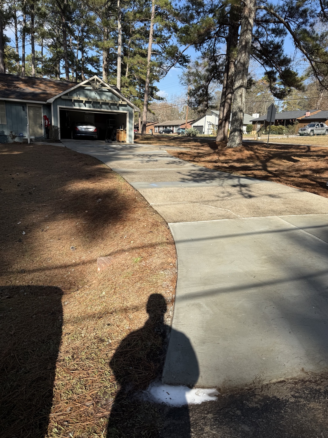 Driveway after cleaning